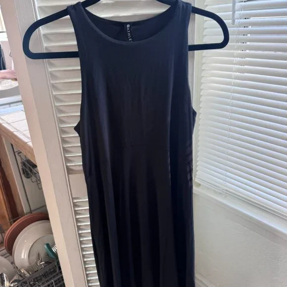 NWT Athleta Santorini Thera Dress, Black (S) - Picture 7 of 7